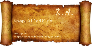 Knap Alfréda névjegykártya